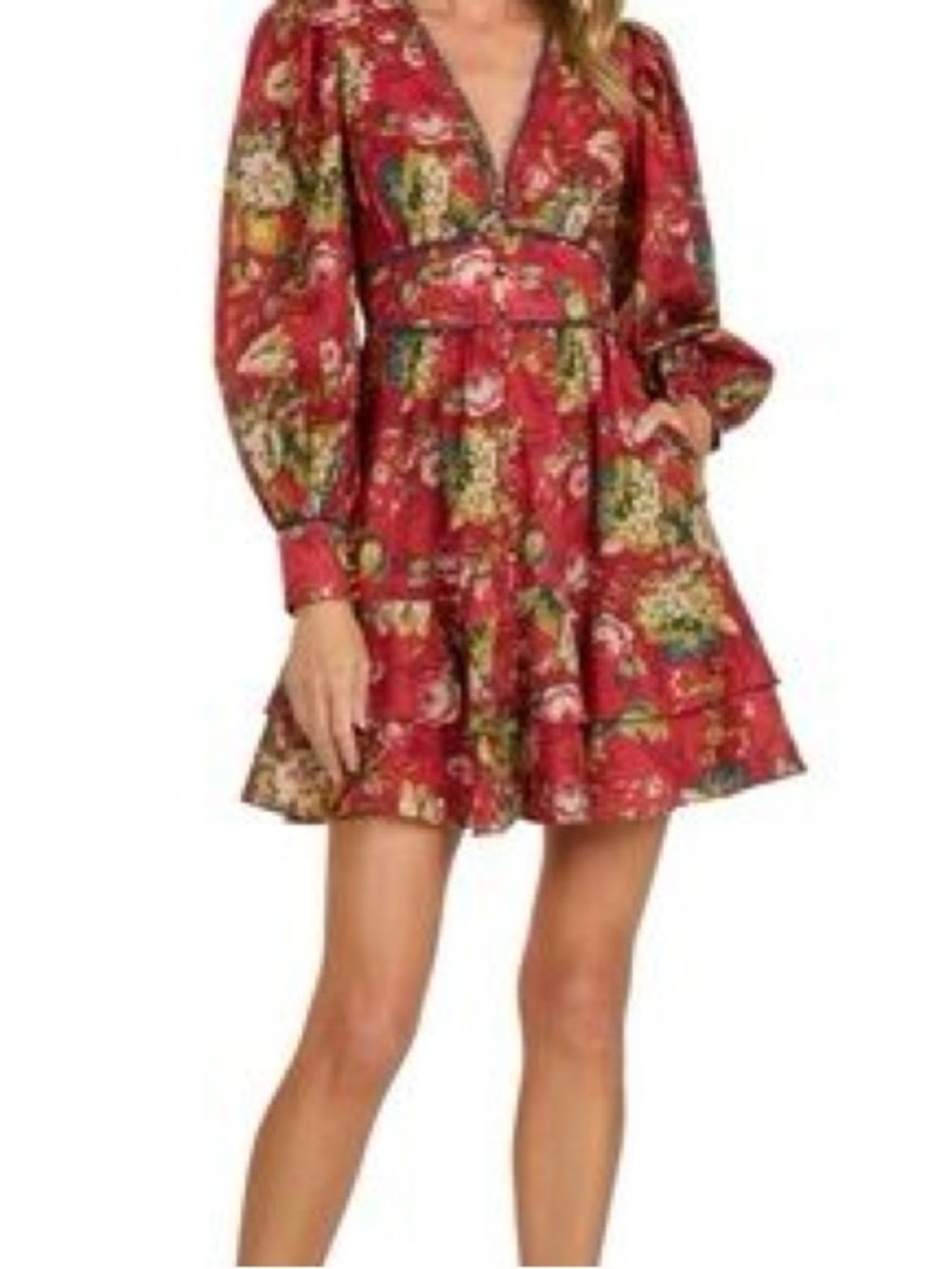 NWT Trish Scully | Rose Garden floral mini dress, size S
